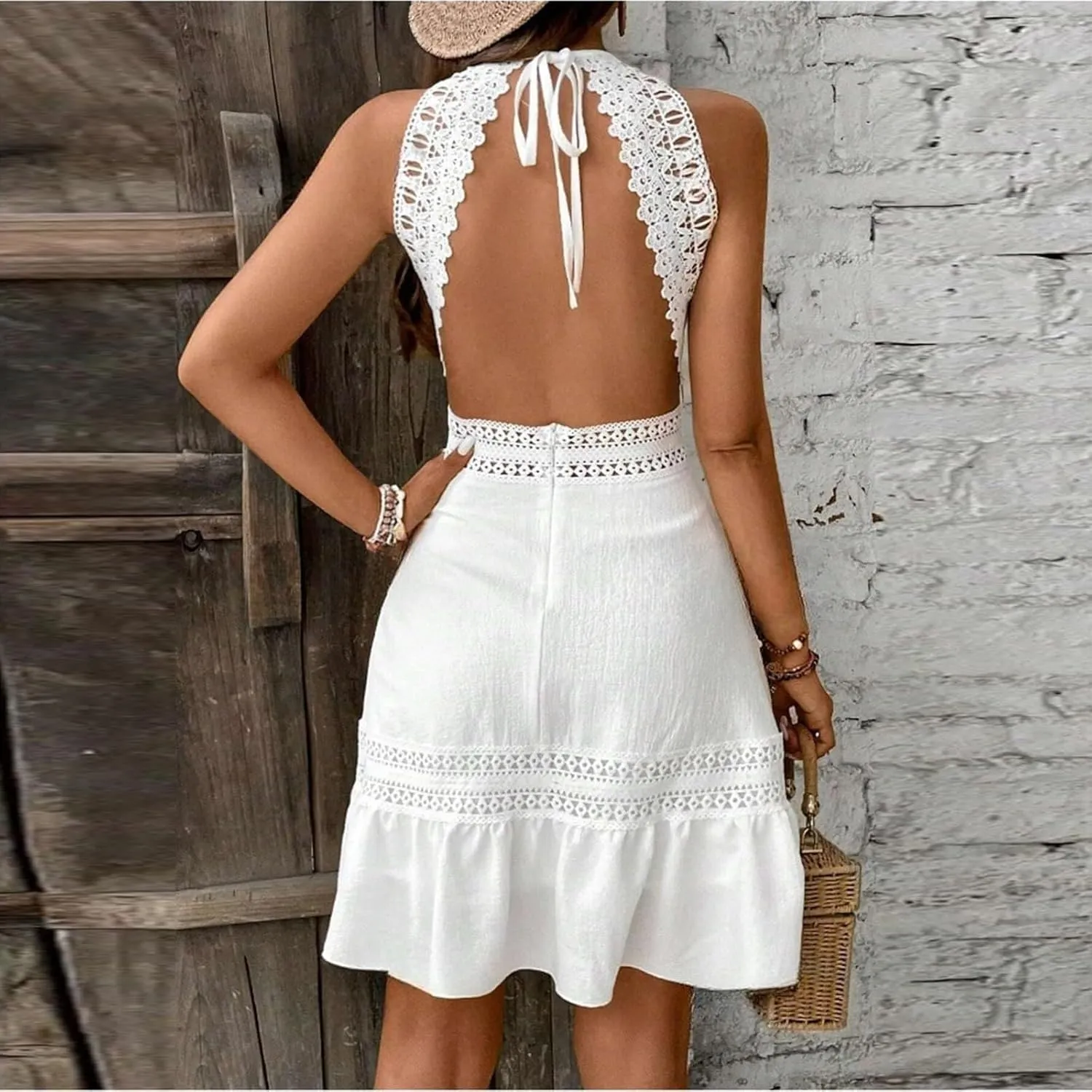 Pop Plus Size Tanks Sundress for Womens Surf Summers Baggy Dresses Women Crew-Neck