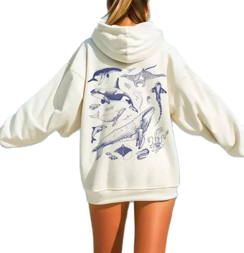 Preppy Embroidery Butterfly Letter Hoodies for Teen Girls Cute Y2k Oversized Graphic Pullover Sweatshirt Top
