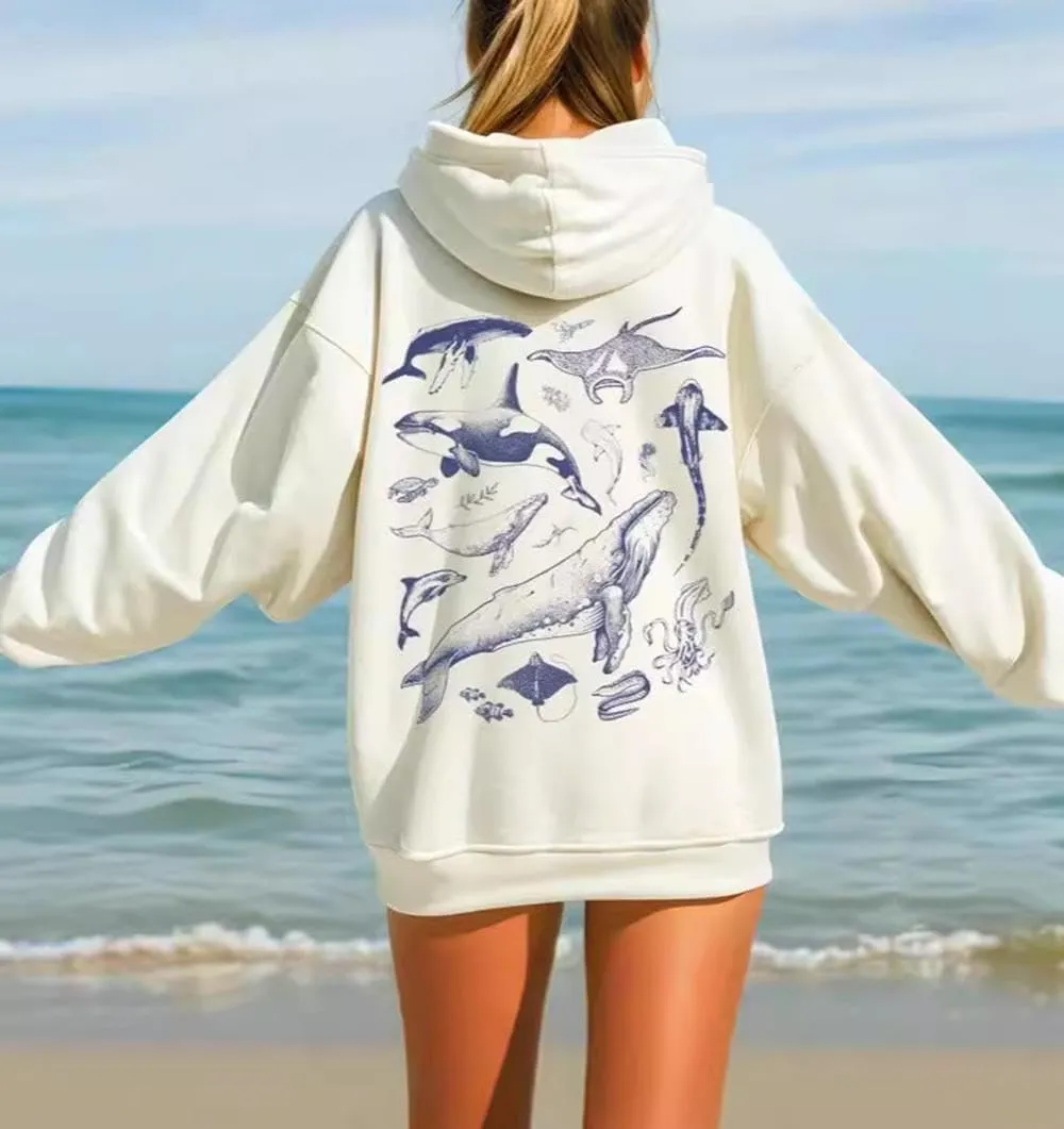 Preppy Embroidery Butterfly Letter Hoodies for Teen Girls Cute Y2k Oversized Graphic Pullover Sweatshirt Top