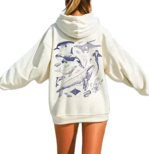 Preppy Embroidery Butterfly Letter Hoodies for Teen Girls Cute Y2k Oversized Graphic Pullover Sweatshirt Top