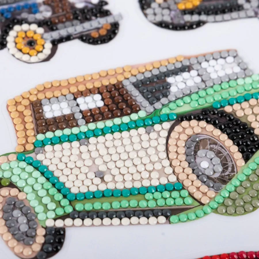 "Transportation" Crystal Art Wall Stickers set of 4