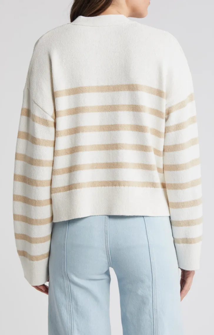 RAILS GENEVA STRIPED CARDIGAN