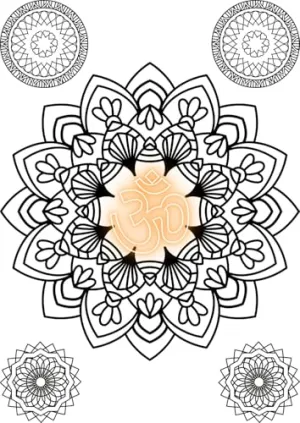 Rangoli Floor Sticker Vinyl Home Interior Decoration Home Floor Decor Sticker Wedding Festival Decoration Return Gift Wall Window Table Decal Diwali Rangoli Stickers for Floor (Multicolor_, Standard)