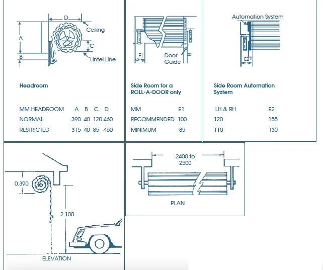 Roll-up Single Garage Door (steel) - 2550 x 2700