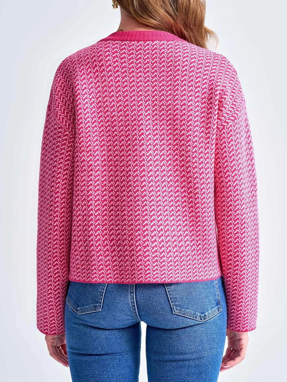 Saodimallsu Womens Cropped Knit Cardigans Fall Crewneck Button Long Sleeve Open Front Soft Sweater Jackets