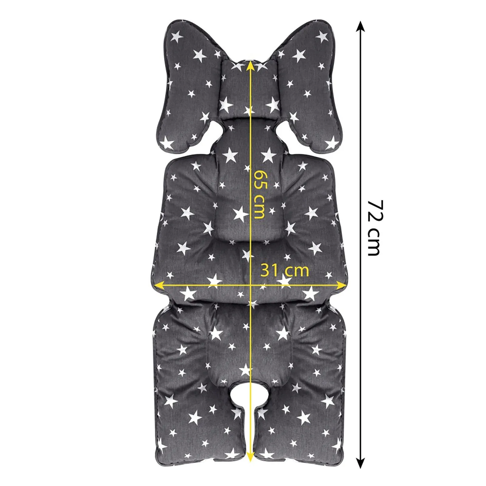 Sevi Bebe Stroller and Car Seat Cushion Grey Star