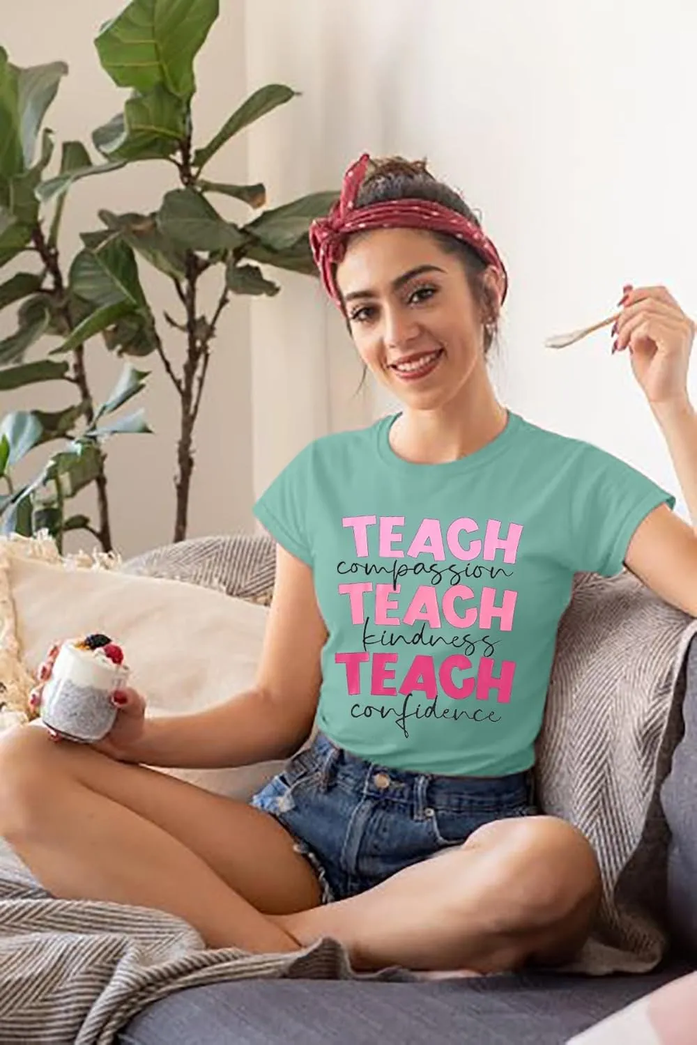 SFHFY Teacher Shirt Women: Teach Tshirt Cute Teacher Life T-Shirt Last Day of School Tee Kindness Vacation Tops