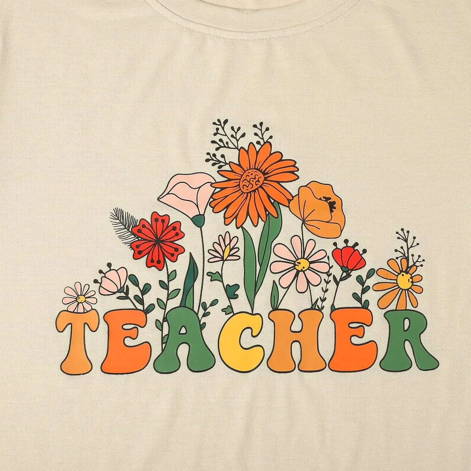 SFHFY Teacher Shirt Women: Teach Tshirt Cute Teacher Life T-Shirt Last Day of School Tee Kindness Vacation Tops