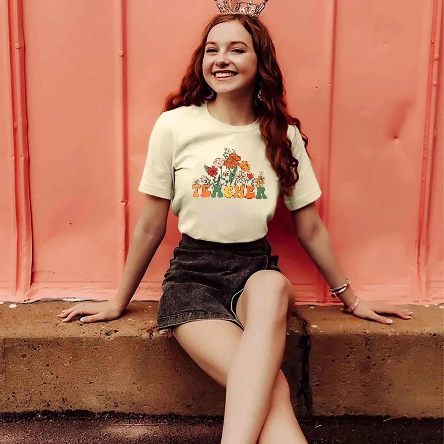 SFHFY Teacher Shirt Women: Teach Tshirt Cute Teacher Life T-Shirt Last Day of School Tee Kindness Vacation Tops