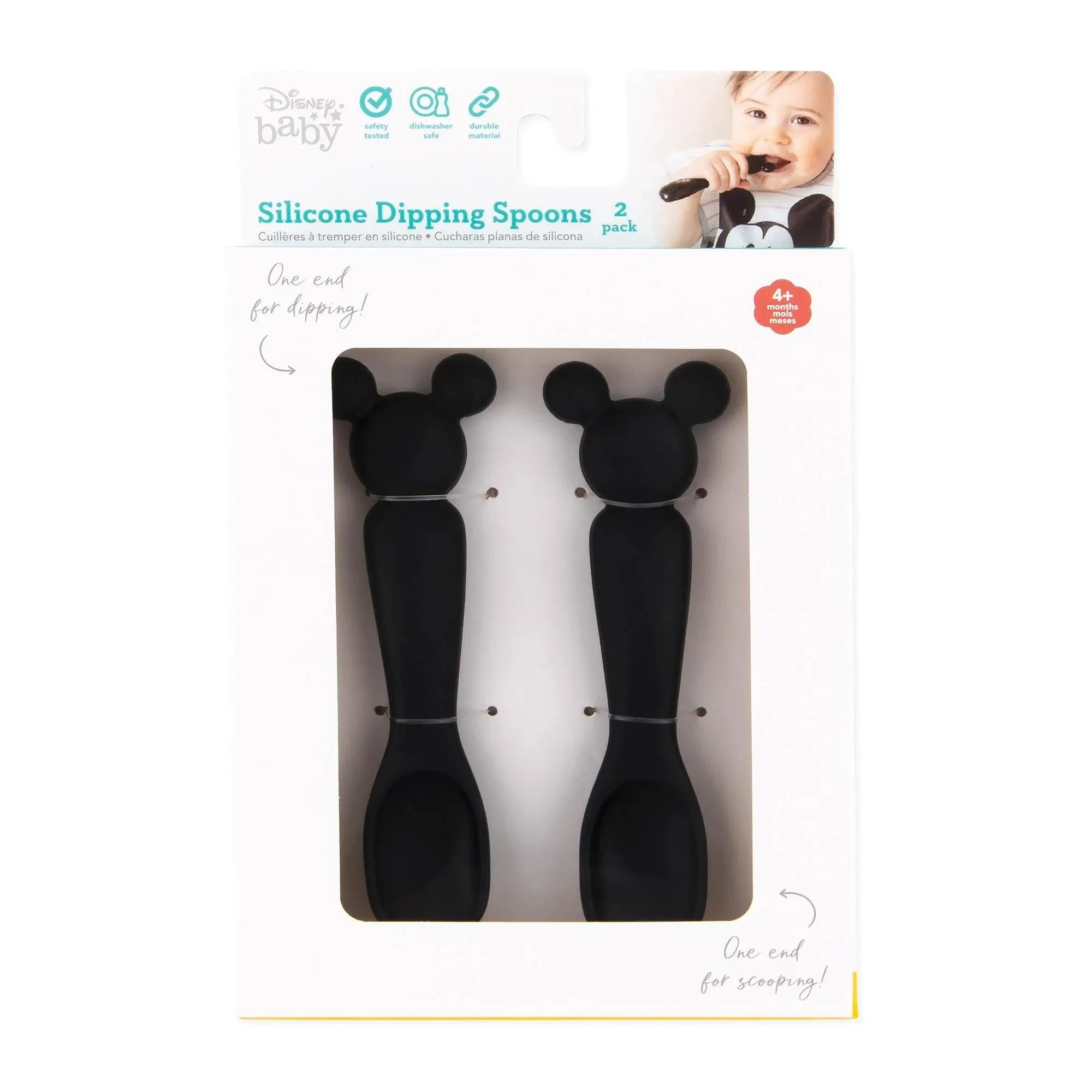 Silicone Dipping Spoons: Mickey Mouse (Classic Black)