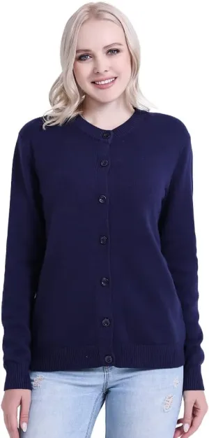 SMILING PINKER Womens Cardigan Sweater Button Down Thick and Soft Mother Grandmother Gift