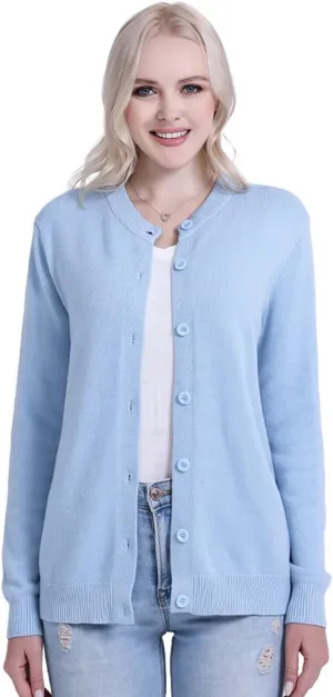 SMILING PINKER Womens Cardigan Sweater Button Down Thick and Soft Mother Grandmother Gift