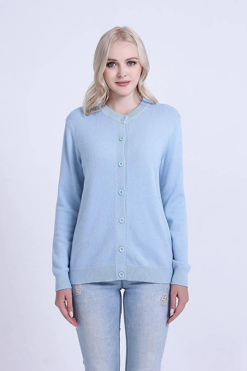 SMILING PINKER Womens Cardigan Sweater Button Down Thick and Soft Mother Grandmother Gift