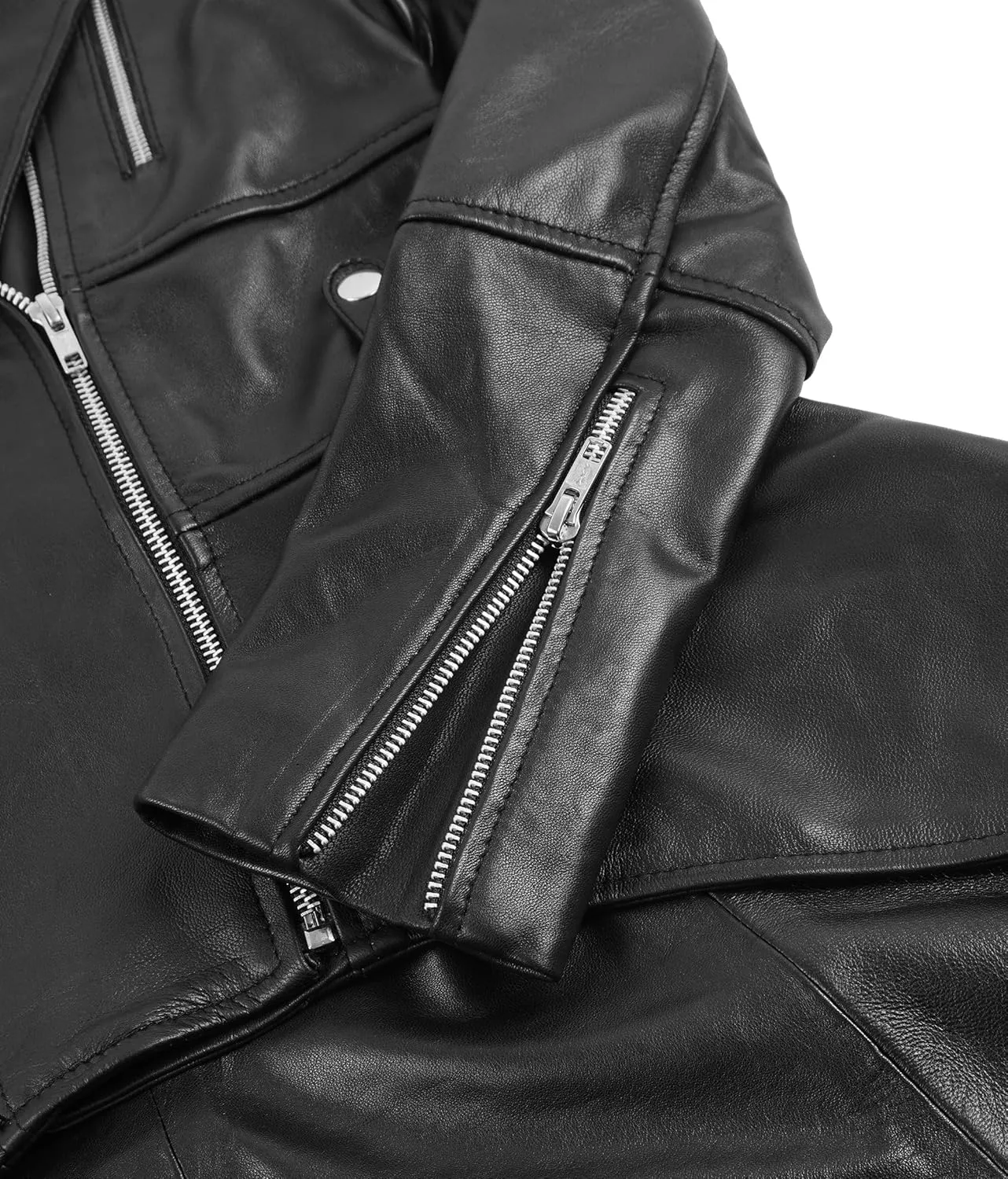 SpazeUp Women's Peplum Leather Jacket - Womens Lambskin Leather Peplum Jacket Red Black