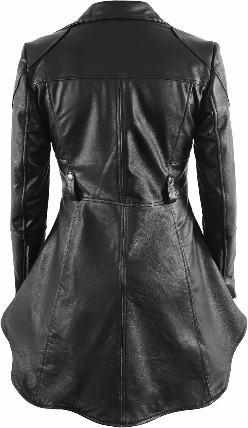 SpazeUp Women's Peplum Leather Jacket - Womens Lambskin Leather Peplum Jacket Red Black