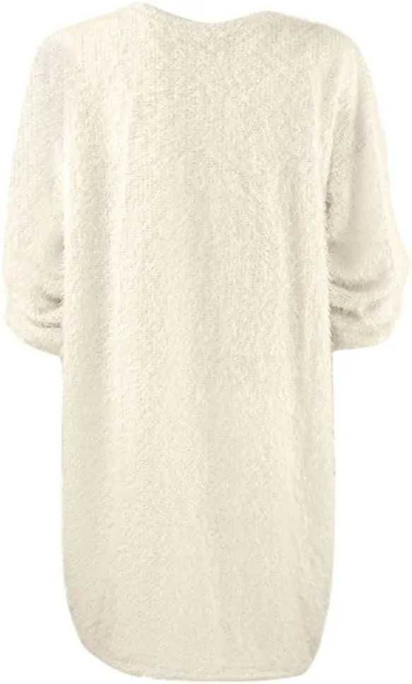 Spring Dresses for Women 2025 Trendy Long Sleeve Tshirts Dress Elegant Vacation Dresses Crewneck Plush Dresses