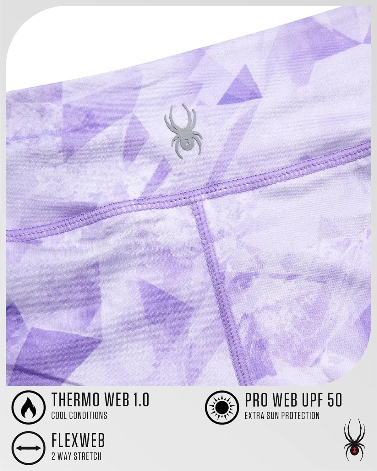 Spyder Women's Activewear Legging - Poly Span Knit UPF 50 High Waisted Tummy Control Printed Athletic Legging (Sizes: S-XL)