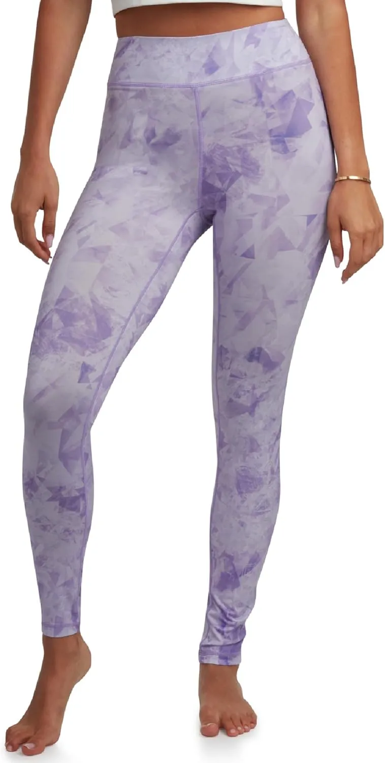 Spyder Women's Activewear Legging - Poly Span Knit UPF 50 High Waisted Tummy Control Printed Athletic Legging (Sizes: S-XL)