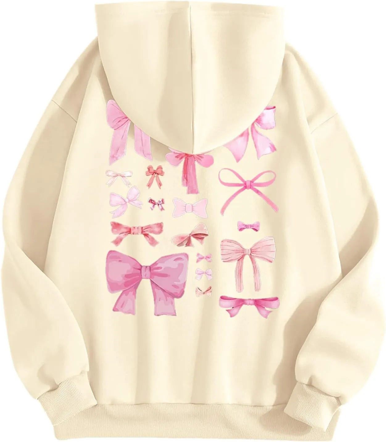Sweatshirt for Women Trendy Cute Bow Hoodie Long Sleeve Preppy Clothes Casual Lightweight Hoodies Pullover