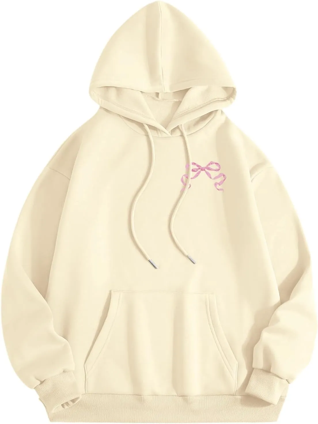 Sweatshirt for Women Trendy Cute Bow Hoodie Long Sleeve Preppy Clothes Casual Lightweight Hoodies Pullover