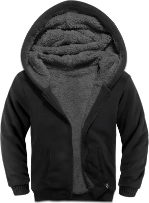 SWISSWELL Kids Fleece Hoodie Full Zip Hooded Sweatshirt Long Sleeve Cozy Jacket for Boys and Girls 6-15 Years Old