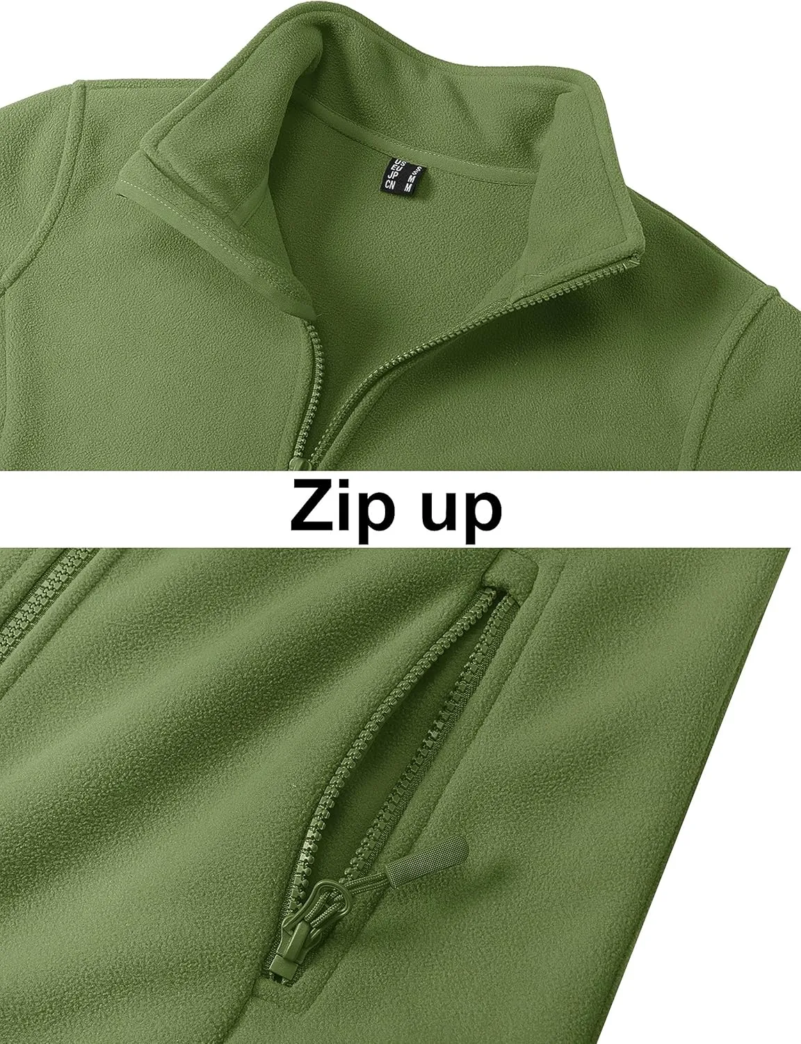 TACVASEN Women's Soft Fleece Jacket Lightweight Full Zip Sweatshirts Coat Casual Winter Warm Sweaters with Pockets