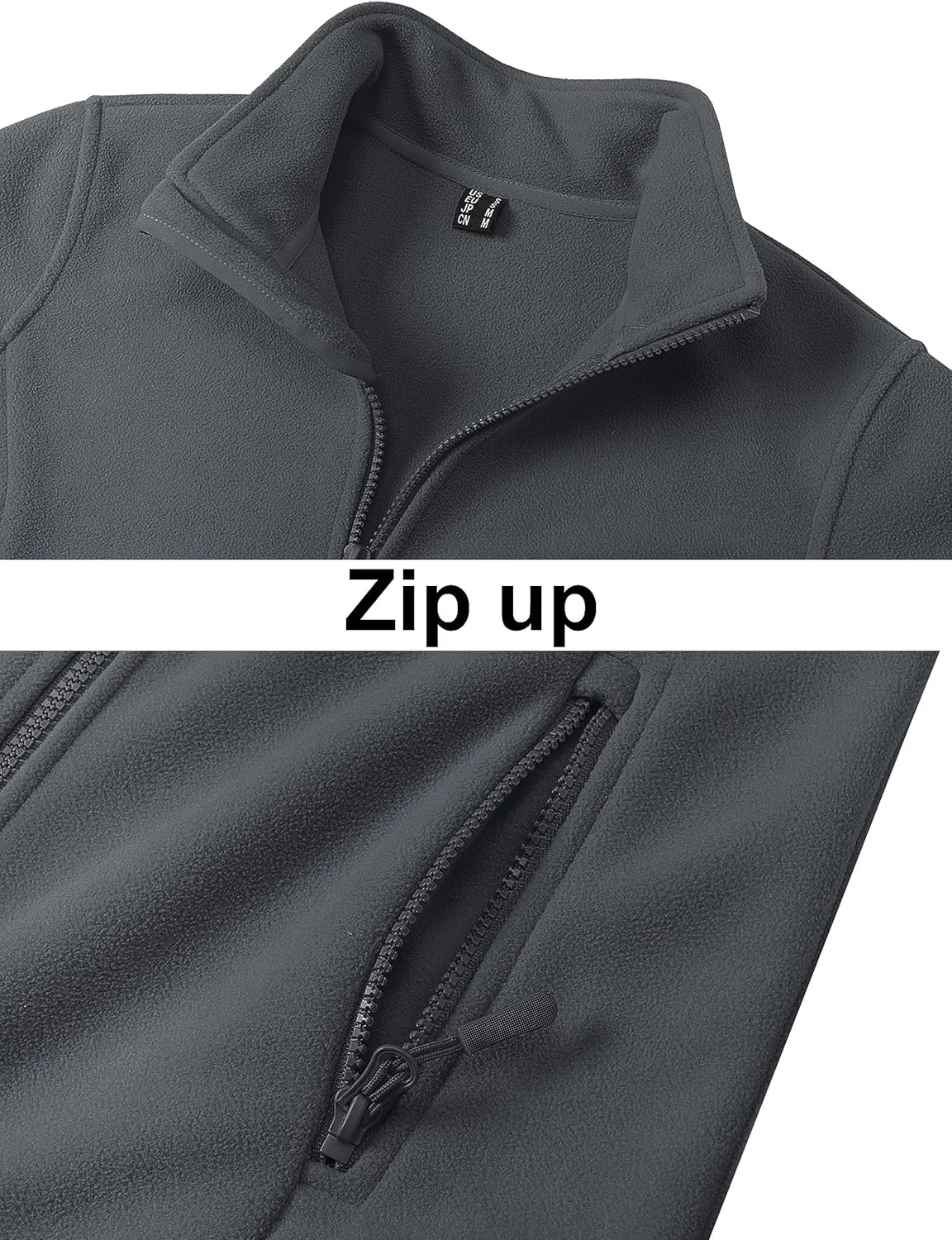 TACVASEN Women's Soft Fleece Jacket Lightweight Full Zip Sweatshirts Coat Casual Winter Warm Sweaters with Pockets