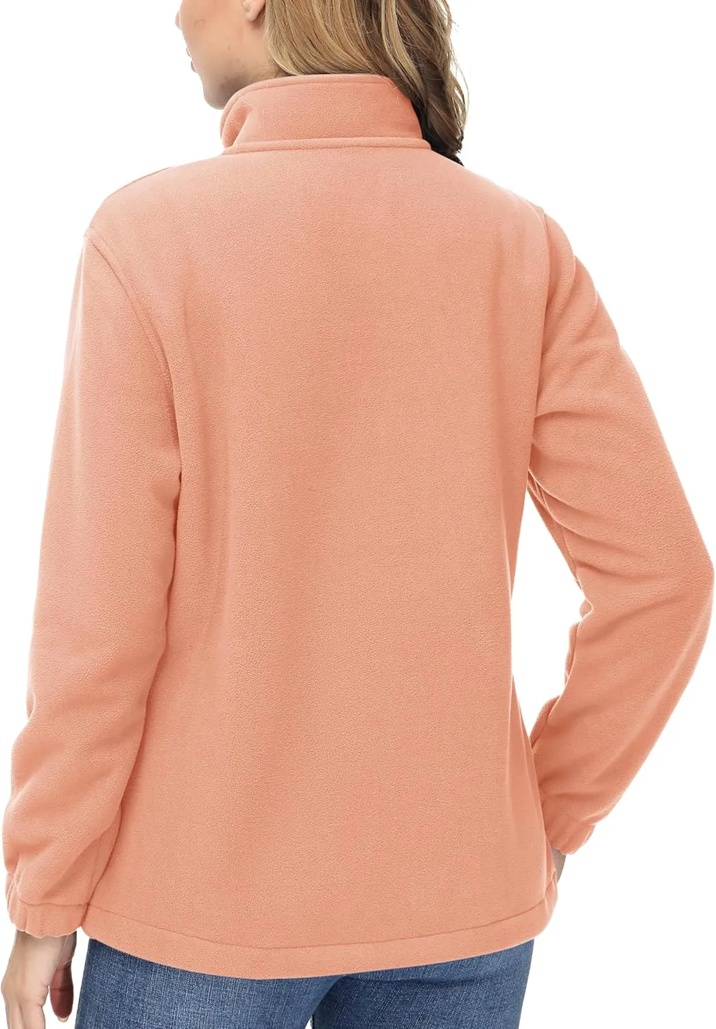 TACVASEN Women's Soft Fleece Jacket Lightweight Full Zip Sweatshirts Coat Casual Winter Warm Sweaters with Pockets