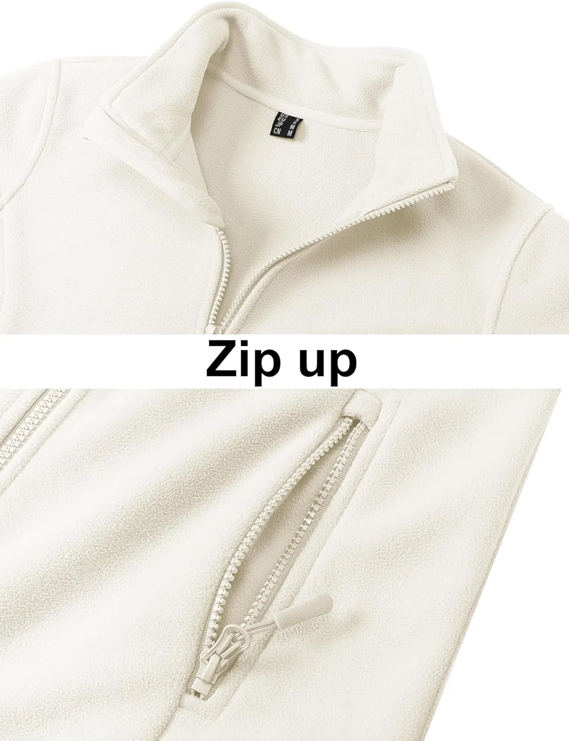 TACVASEN Women's Soft Fleece Jacket Lightweight Full Zip Sweatshirts Coat Casual Winter Warm Sweaters with Pockets