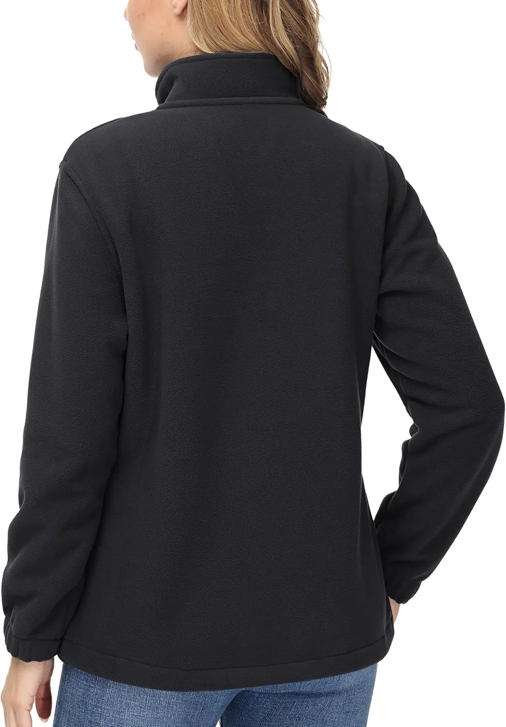 TACVASEN Women's Soft Fleece Jacket Lightweight Full Zip Sweatshirts Coat Casual Winter Warm Sweaters with Pockets