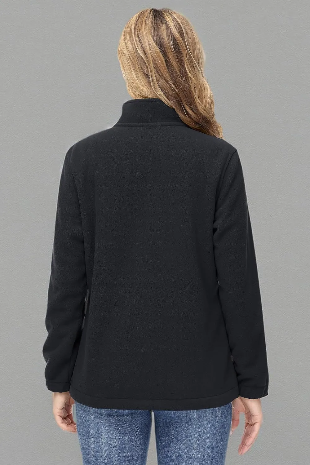 TACVASEN Women's Soft Fleece Jacket Lightweight Full Zip Sweatshirts Coat Casual Winter Warm Sweaters with Pockets
