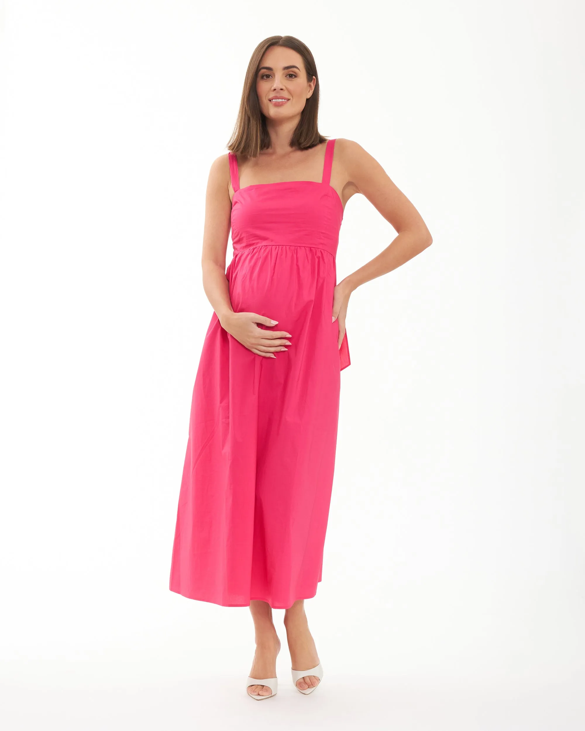 Tamara Tie Back Dress - Hot Pink
