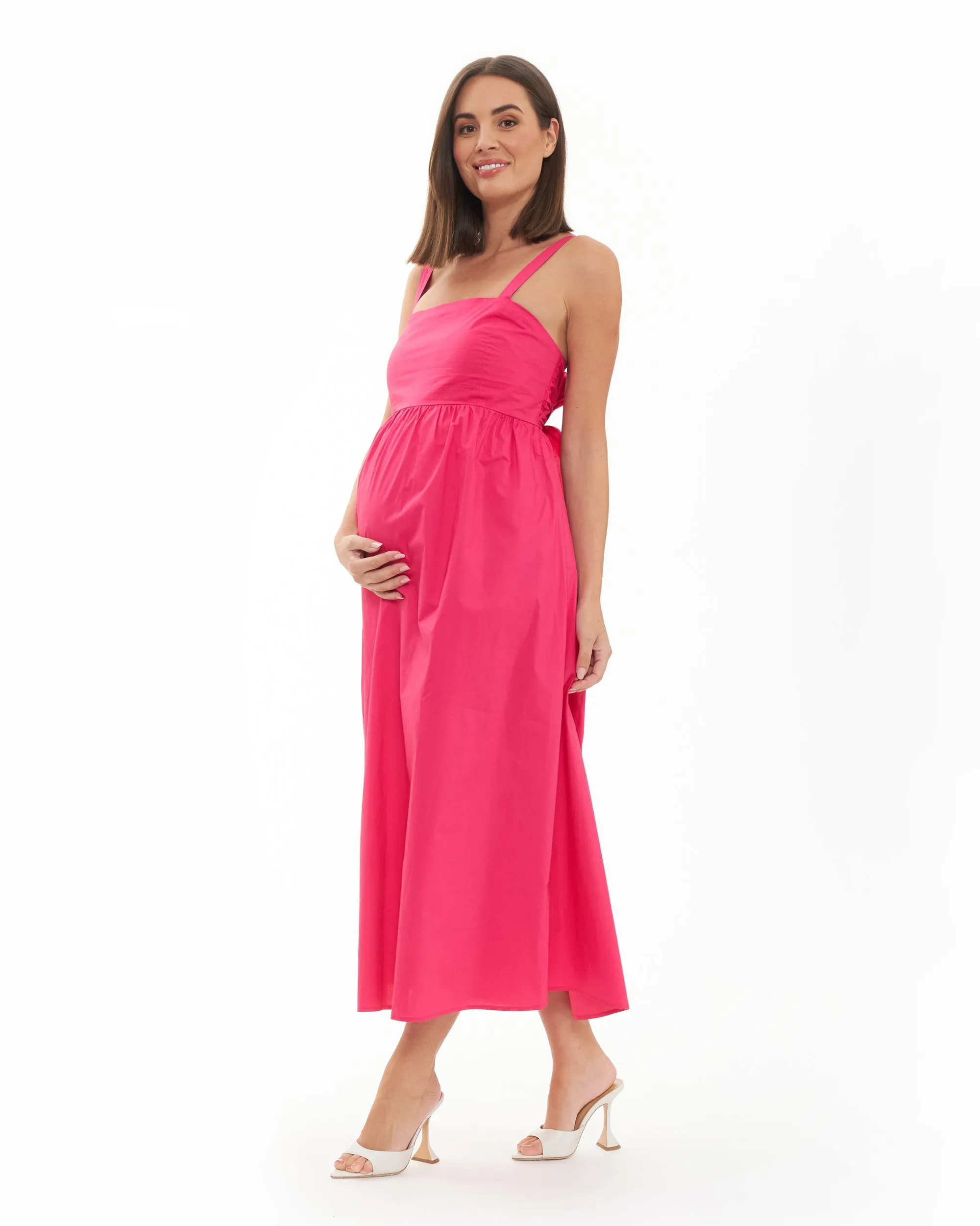 Tamara Tie Back Dress - Hot Pink