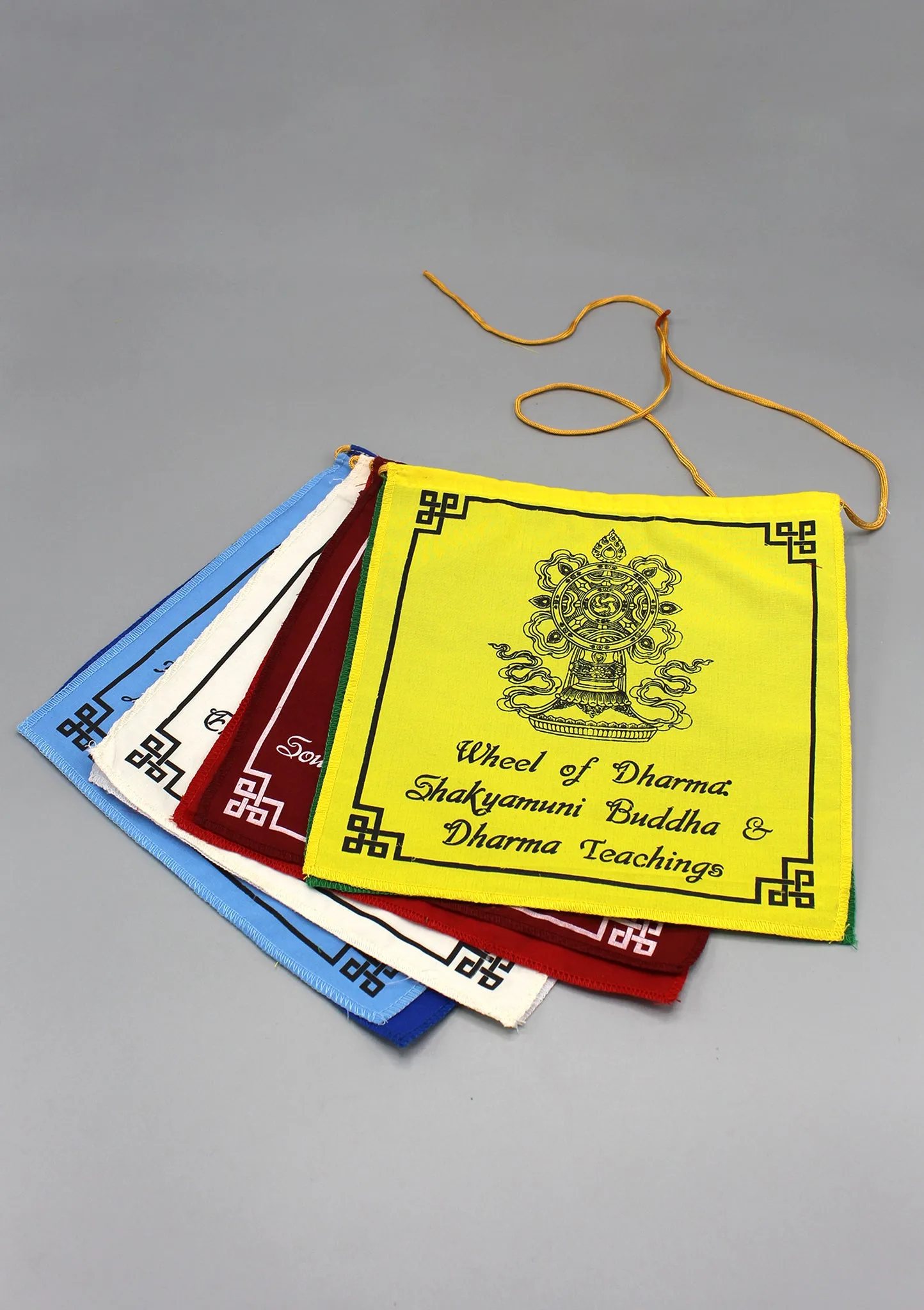 Tibetan Lucky Symbols Cotton Hemmed Prayer Flags