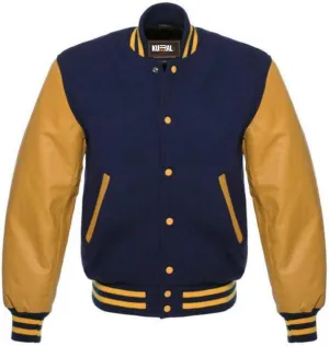 Varsity Jacket Baseball Letterman Jacket, Wool Body with Leather Sleeves Varsity Jacket For UNISEX