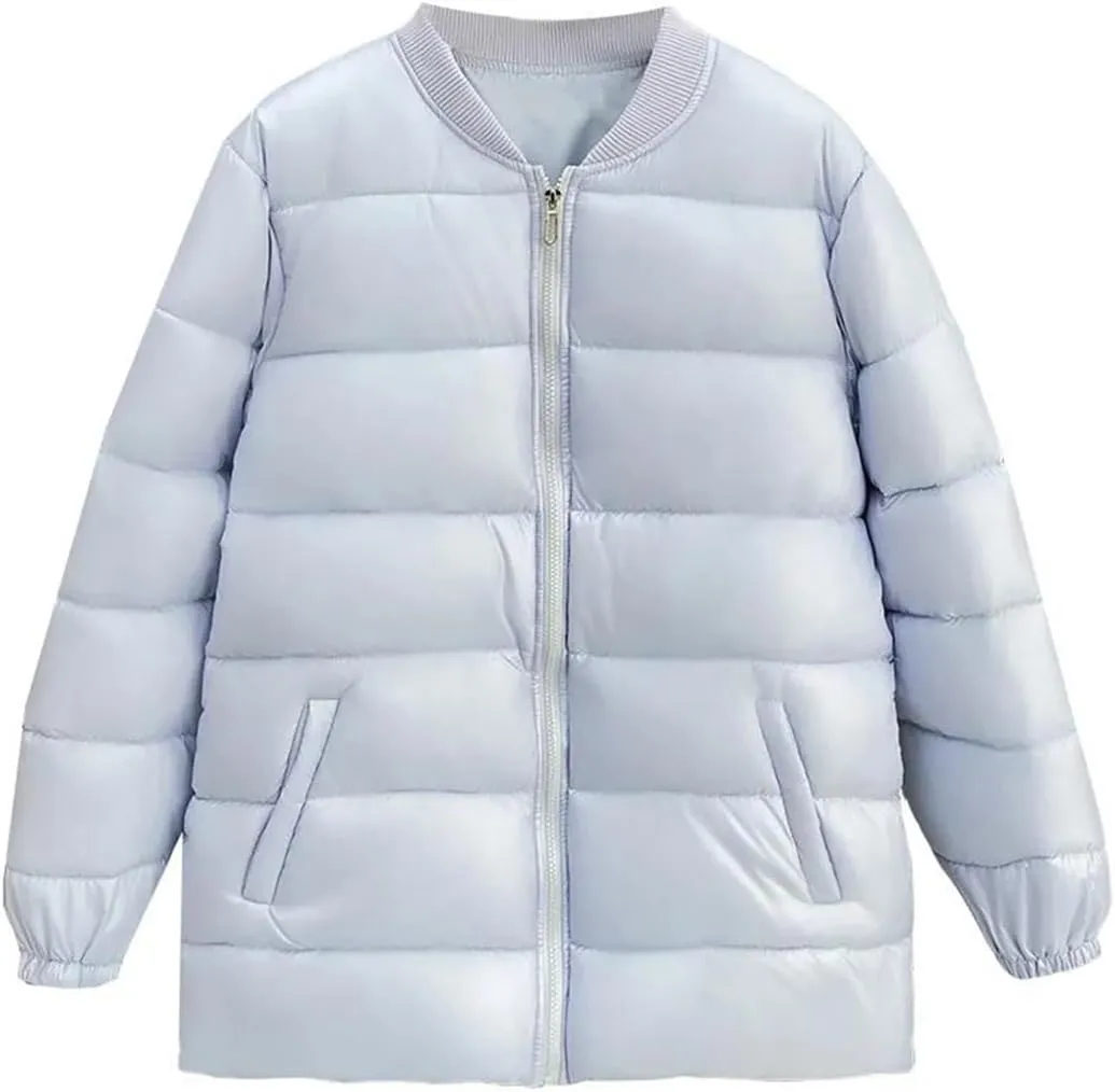 Winter Simple Thick Baseball Collar Cotton-Padded Coat Women's Warm Parka
