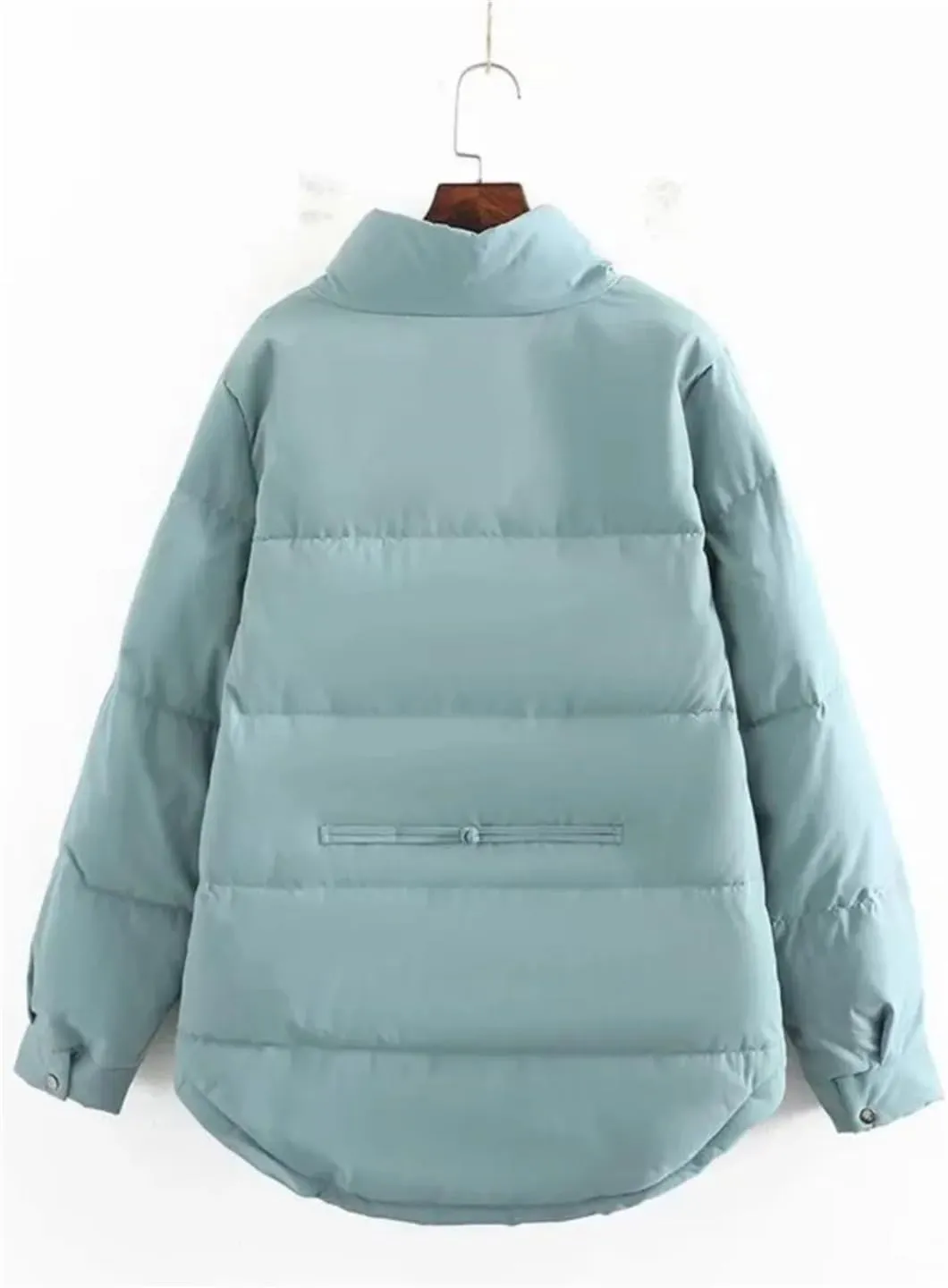 Women Parkas Winter Outerwear Stand Collar A-Line Eiderdown Cotton Padded Coat