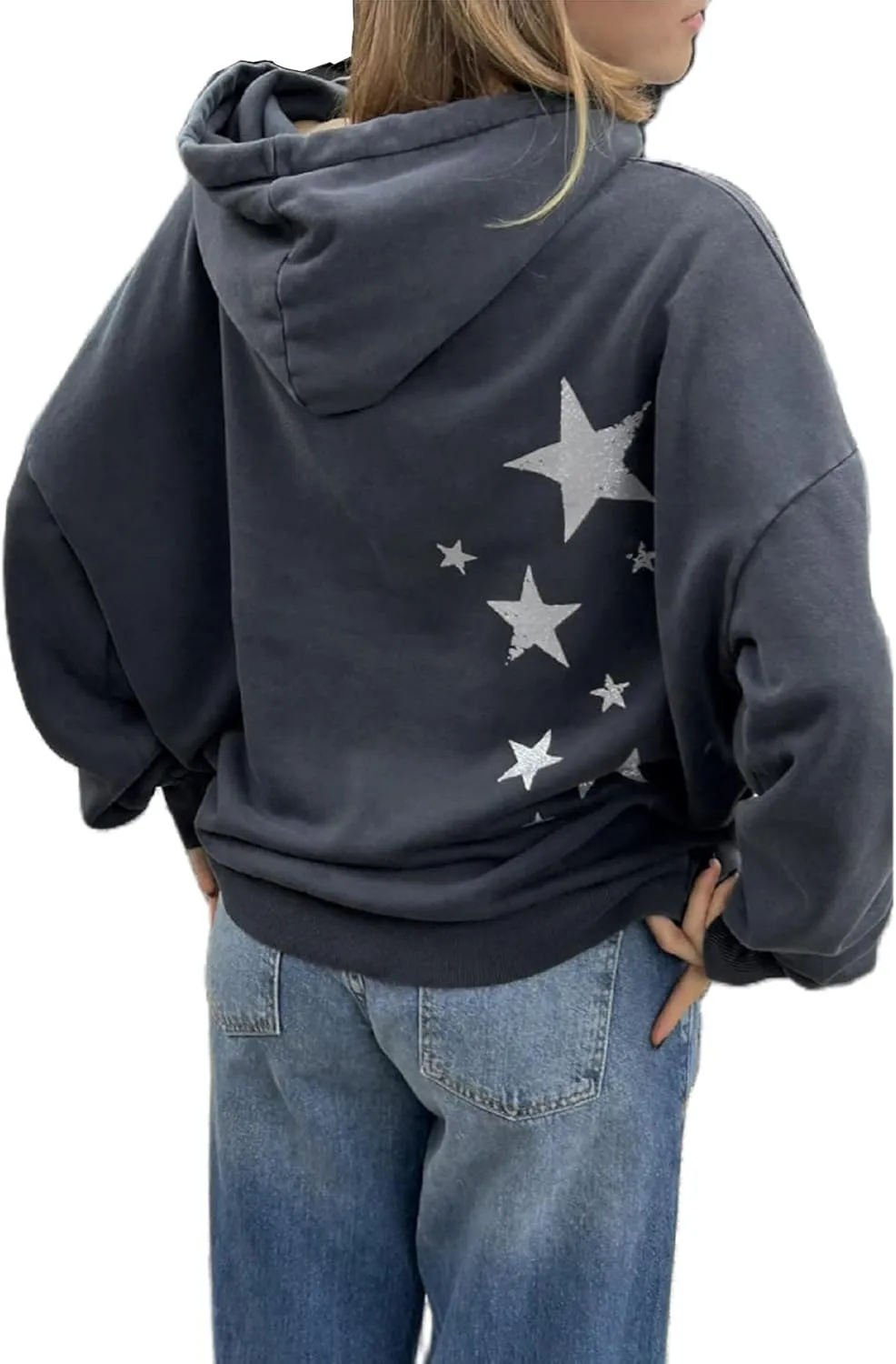 Women Teen Girls Cute Bow Graphic Hoodies Y2k Oversized Long Sleeve Hooded Sweatshirt Aesthetic Pullover Streetwear