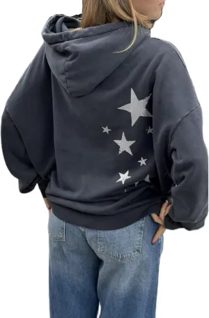 Women Teen Girls Cute Bow Graphic Hoodies Y2k Oversized Long Sleeve Hooded Sweatshirt Aesthetic Pullover Streetwear