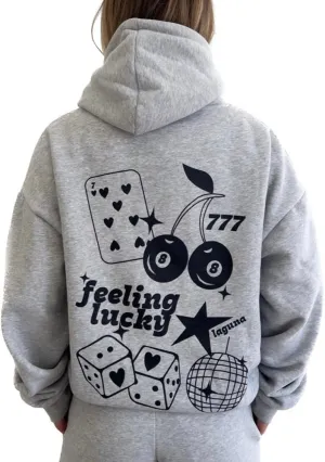 Women Y2k Graphic Hoodies Floral Print Oversized Long Sleeve Pullover Sweatshirt Teen Girl Vintage Sweatshirt