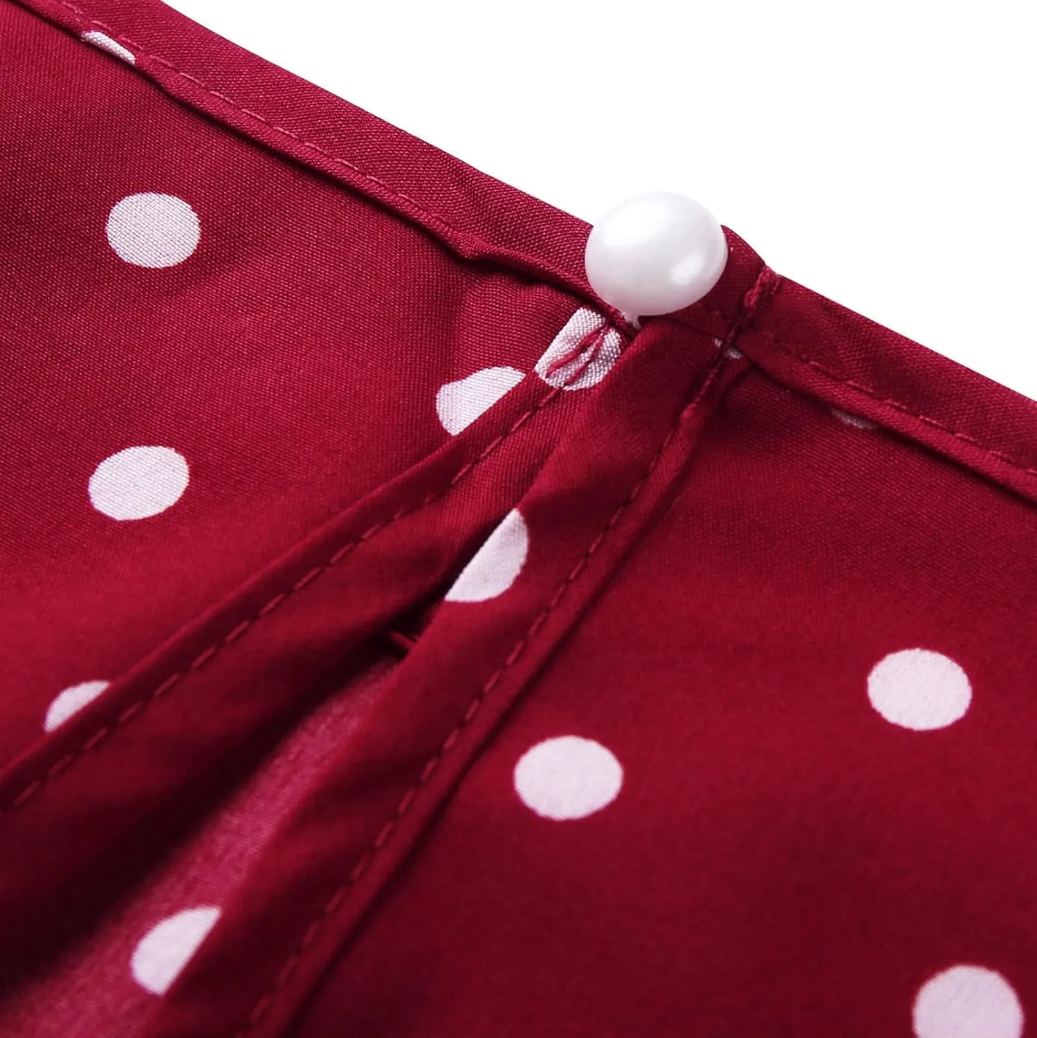 Women's Elegant Round Neck Sleeveless Dress Hem Ruffle Pleated Midi Skirt Polka Dot Loose Dresses Party Vacation