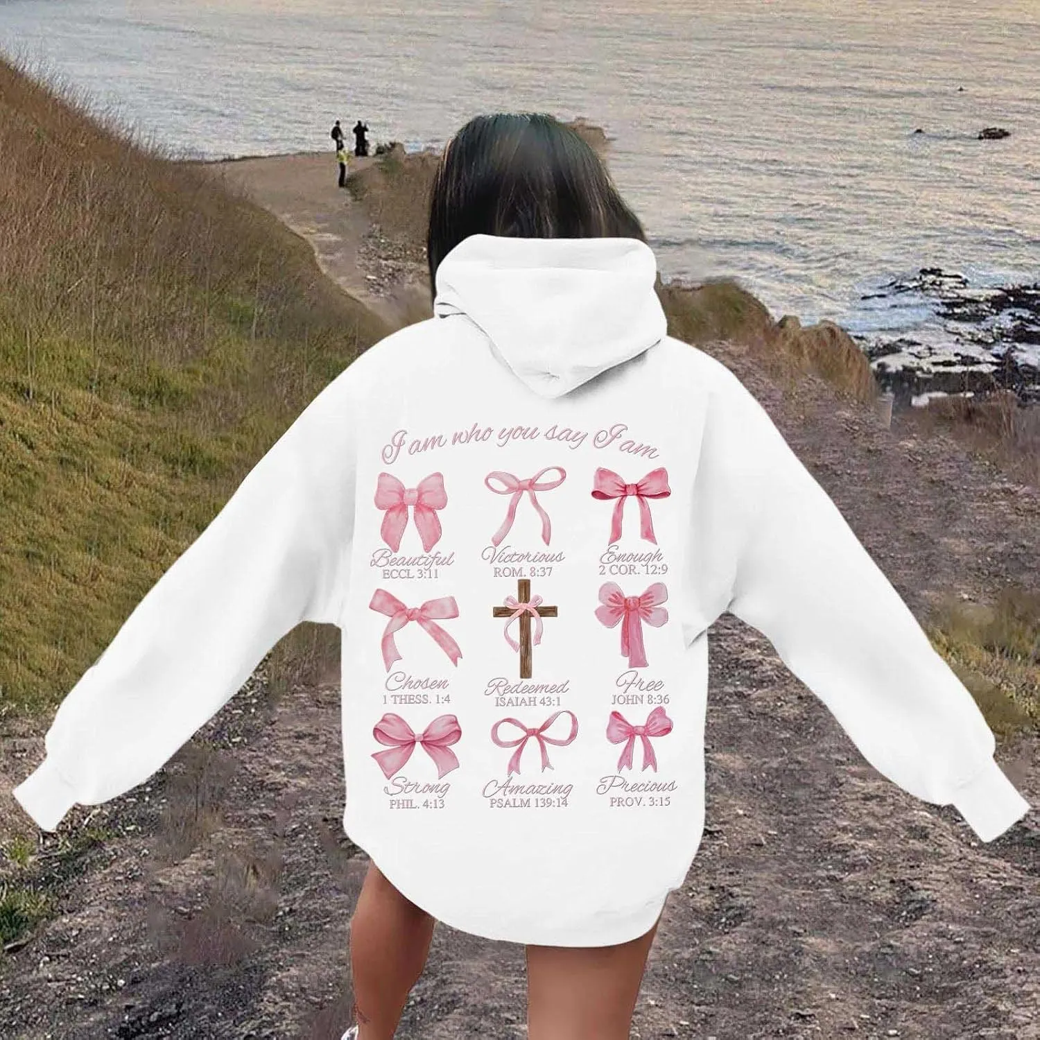 Women's Hoodies Sweatshirts Loose Casusl Drop Shoulder Cute Long Sleeve Tops Trendy Comfy Pullovers with Pocket