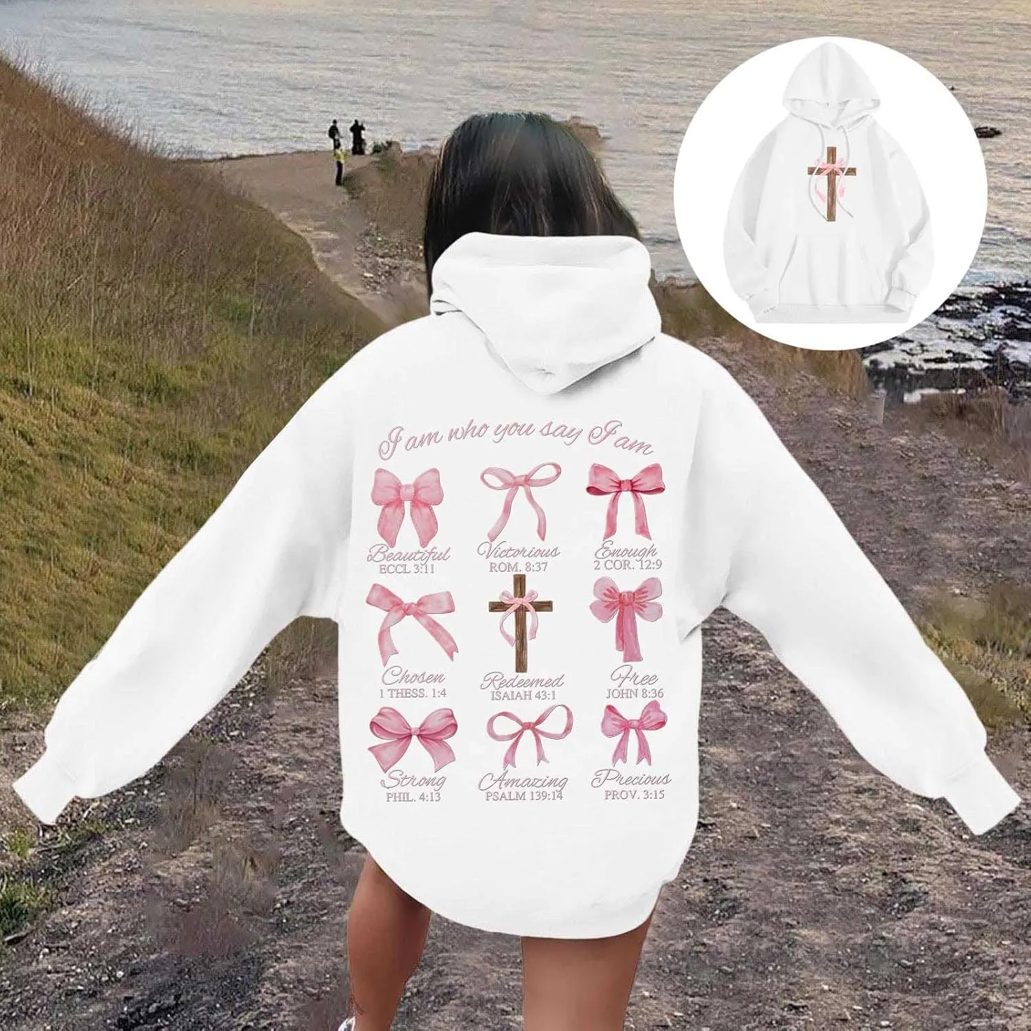 Women's Hoodies Sweatshirts Loose Casusl Drop Shoulder Cute Long Sleeve Tops Trendy Comfy Pullovers with Pocket