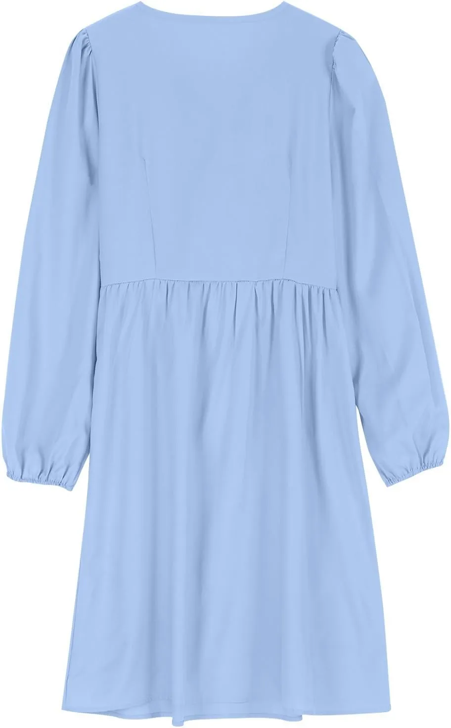Womens Plus Size Fall Dresses Midi Trendy Lantern Long Sleeve Dress Elegant Solid Flowy Swing Cocktail Party Dresses