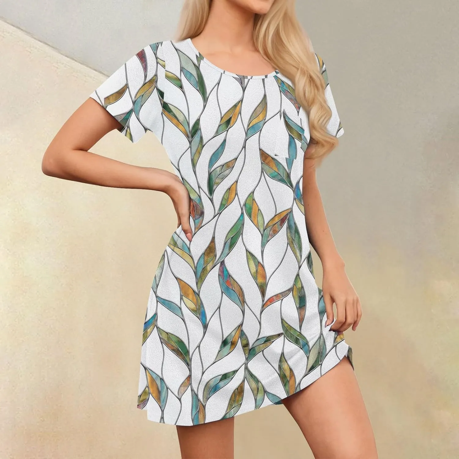 Women's Sequin Short Sleeve Dress Elegant Sparkling Party Mini Dress for Evening, Club, and Cocktail Events