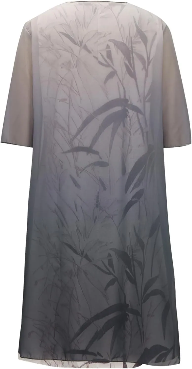 Womens Summer Dresses Cardigan Lightweight Dress Elegant Gauze Casual Dressy Clothes Plus Size Formal Long Sundress