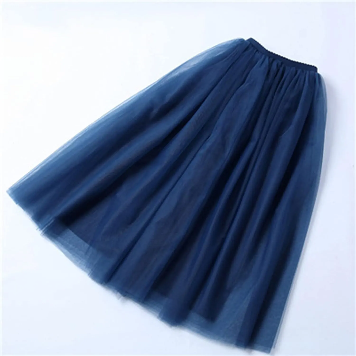 Womens Tulle Skirt A Line Tulle Dress Tutu Skirts Knee Length Adult Layered Short Prom Party Midi Skirt