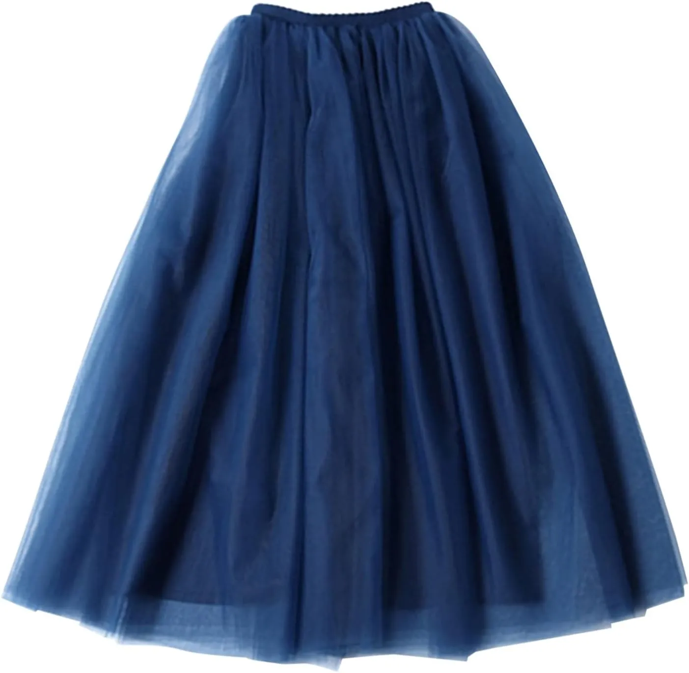 Womens Tulle Skirt A Line Tulle Dress Tutu Skirts Knee Length Adult Layered Short Prom Party Midi Skirt
