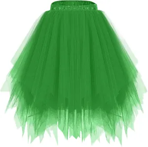 Women's Tutu Skirt 2025 Dressy Vintage Ballet Bubble Dance Skirts Casual Layered Mesh Cosplay Party Mini Skirt