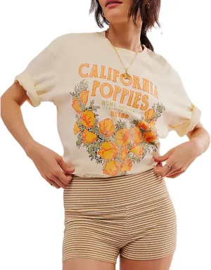 Y2k Womens Oversized Fruit Graphic Print Tees Shirts Vintage Flower Baggy Tshirt Tops Coastal Clothes Aesthetic